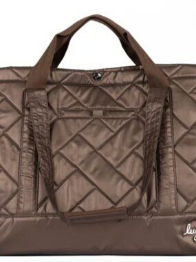 Lug Yacht Tote -Metallic Espresso Brown